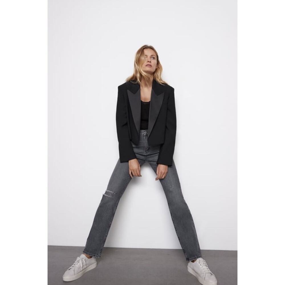 Zara Limited Edition Oversized Cropped Blazer
